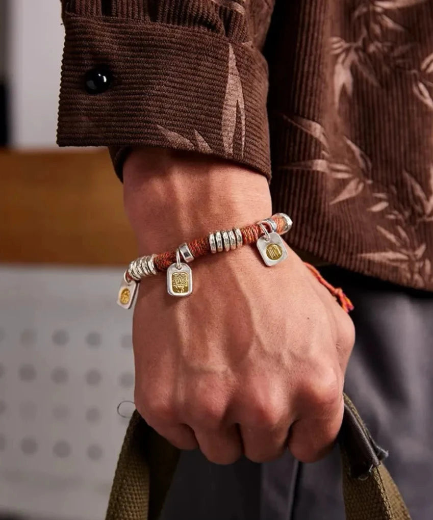 Artistic angle capturing the movement of the dangling charms, designed to create a pleasant sound of wealth