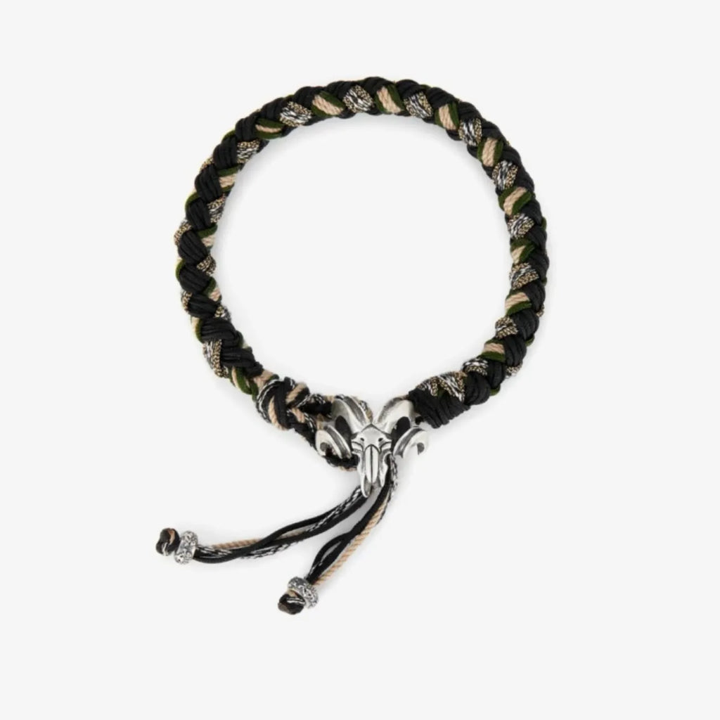 Top-down view displaying the circular shape and the "Earth Tone" color palette suitable for outdoor and biker fashion